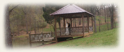 The gazebo at Kudzu Cove is perfect for romantic outdoor weddings